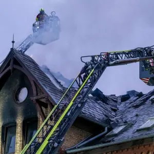 Dachstuhlbrand in Lüneburger Altstadt