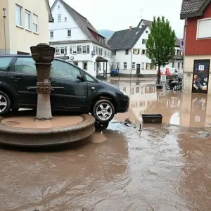 Hochwasser in Baden-Württemberg - Rudersberg