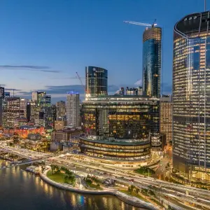 Das  Entertainment-Viertel Queen's Wharf in Brisbane