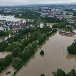 Hochwasser in Baden-Württemberg - Meckenbeuren