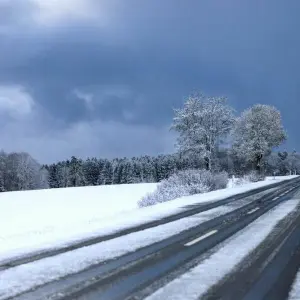 Schnee auf der Schwäbischen Alb