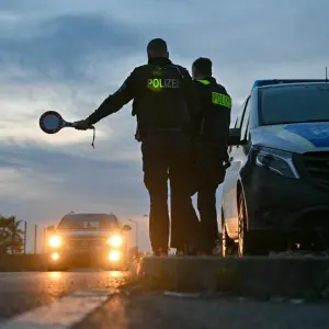 Bundespolizei bei der Kontrolle im Grenzgebiet