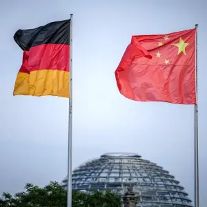Deutschland China Flaggen