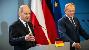 Bundeskanzler Scholz und Polens Regierungschef Tusk