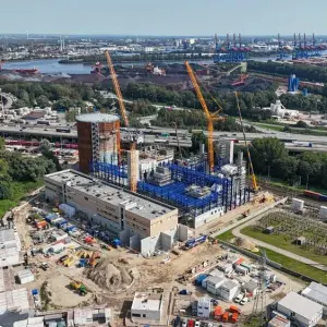 Baustelle des Energieparks Hafen