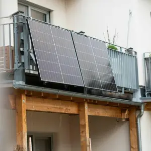 Eine Balkonsolaranlage