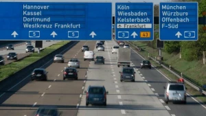 Autobahn A5 Frankfurter Kreuz