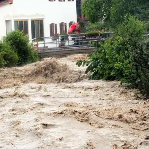 Hochwasser in Bayern - Bad Feilnbach