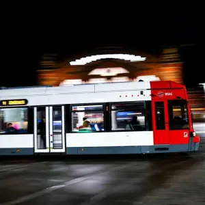 Eine Straßenbahn in Bremen
