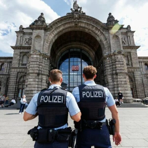 Polizisten am Nürnberger Hauptbahnhof