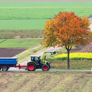 Traktor auf der Landstraße