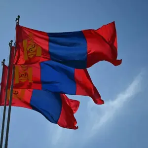 Mongolische Flaggen