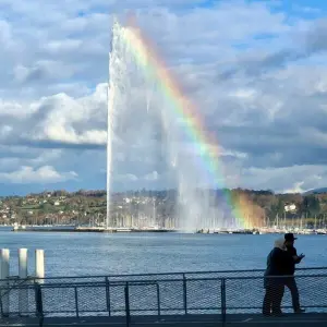 Genf - Wasserfontäne Jet d’Eau