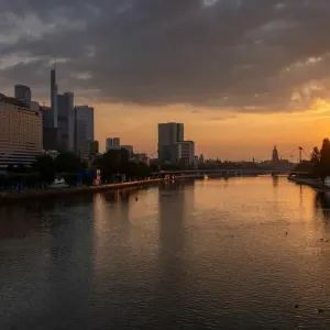 Sonnenaufgang in Frankfurt am Main