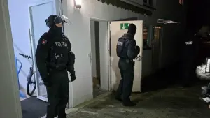 Bereitschaftspolizei im Einsatz in Stade
