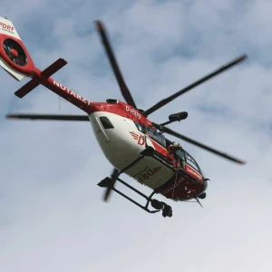 Illustration - Ein Rettungshubschrauber im Einsatz