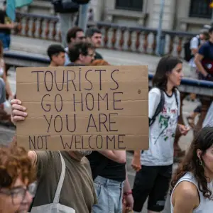 Demonstration gegen Massentourismus in Barcelona