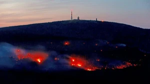 Großbrand am Brocken im Harz