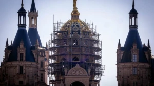 Goldkuppel auf dem Schweriner Schloss