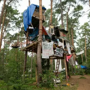 Anti-Tesla-Protestcamp in Grünheide