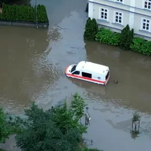 Hochwasser in Bayern - Schrobenhausen