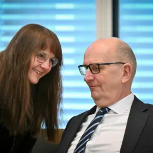 Finanzministerin Katrin Lange und Regierungschef Dietmar Woidke