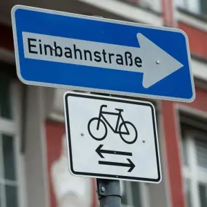 Fahrradweg in der Einbahnstraße