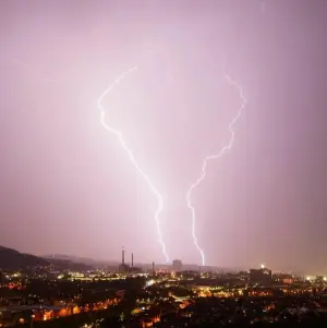 Unwetter über Stuttgart