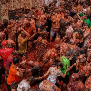 Tomatina de Bunol 2024 in Spanien