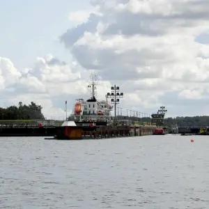 Schleuse am Nord-Ostsee-Kanal