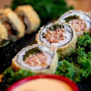 Sushi mit Grünkohl