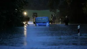 Überflutete Straße