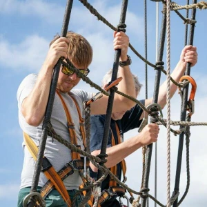 Crew auf dem Schiff Großherzogin Elisabeth