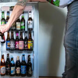 Bier im Kühlschrank