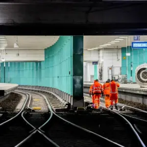 Baustelle im Nord-Süd-Tunnel der Berliner S-Bahn endet