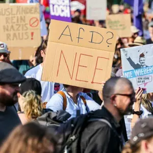 Protest gegen die AfD