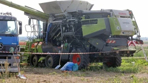 Arbeitsunfall mit Mähdrescher