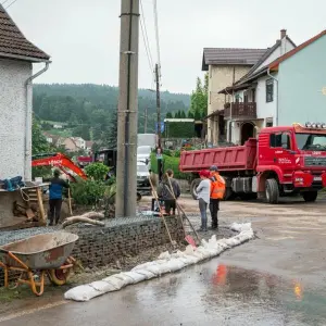 Lage nach dem Starkregen in Südthüringen