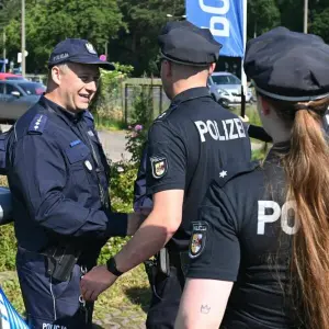 Deutsch-polnische Polizeistreifen in Swinemünde (Swinoujscie)