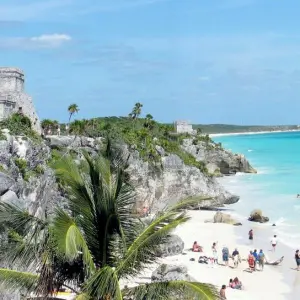 Strand auf der Halbinsel Yucatán