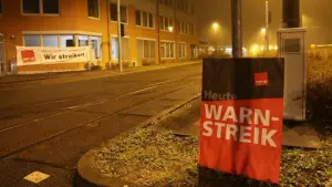 Warnstreik im öffentlichen Nahverkehr - Thüringen