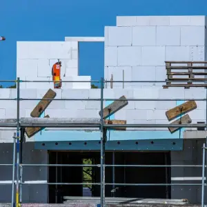 Baustelle für Mehrfamilienhaus