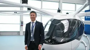 Hangar für elektrisch angetriebenes Flugtaxi Volocopter