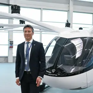 Hangar für elektrisch angetriebenes Flugtaxi Volocopter