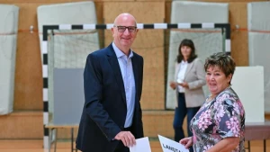 Landtagswahl in Brandenburg - Stimmabgabe Woidke