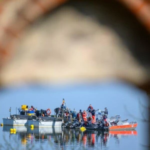 Tauchgang zu historischen Prahmboot im Arendsee