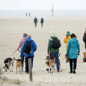 Spaziergänger am Strand