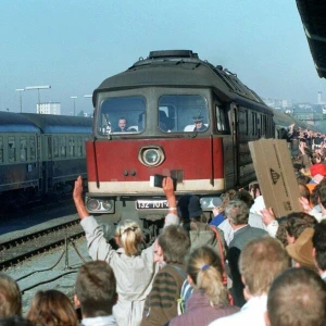 Ankunft von Botschaftsflüchtlingen in Hof