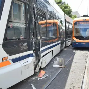 Straßenbahn Unfall in Mannheim