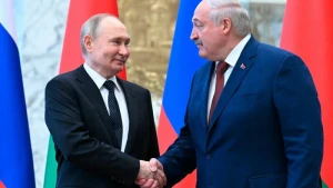 Russlands Präsident Putin trifft Belarus' Präsident Lukaschenko